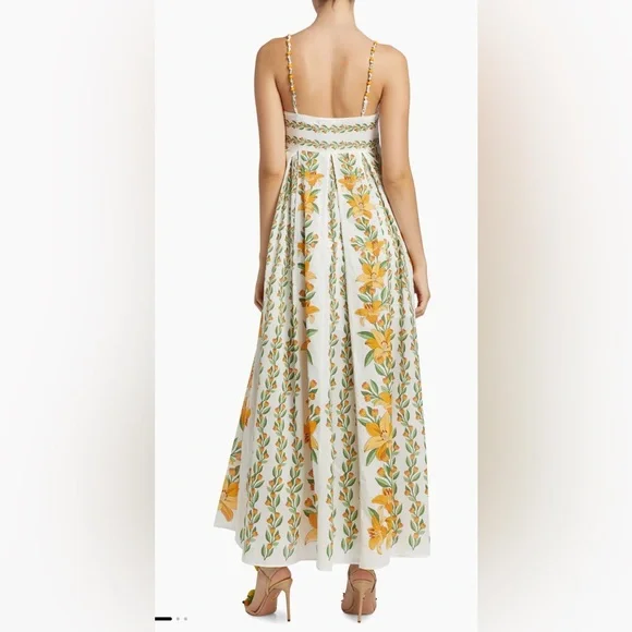 Farm Rio Tropical Lightness Floral Cotton Maxi Dress - Picture 3 of 15